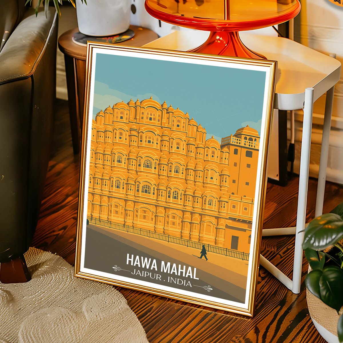 Hawa Mahal - Jaipur - Travel Wall Art Print Poster - Art Print - Travel Art Poster