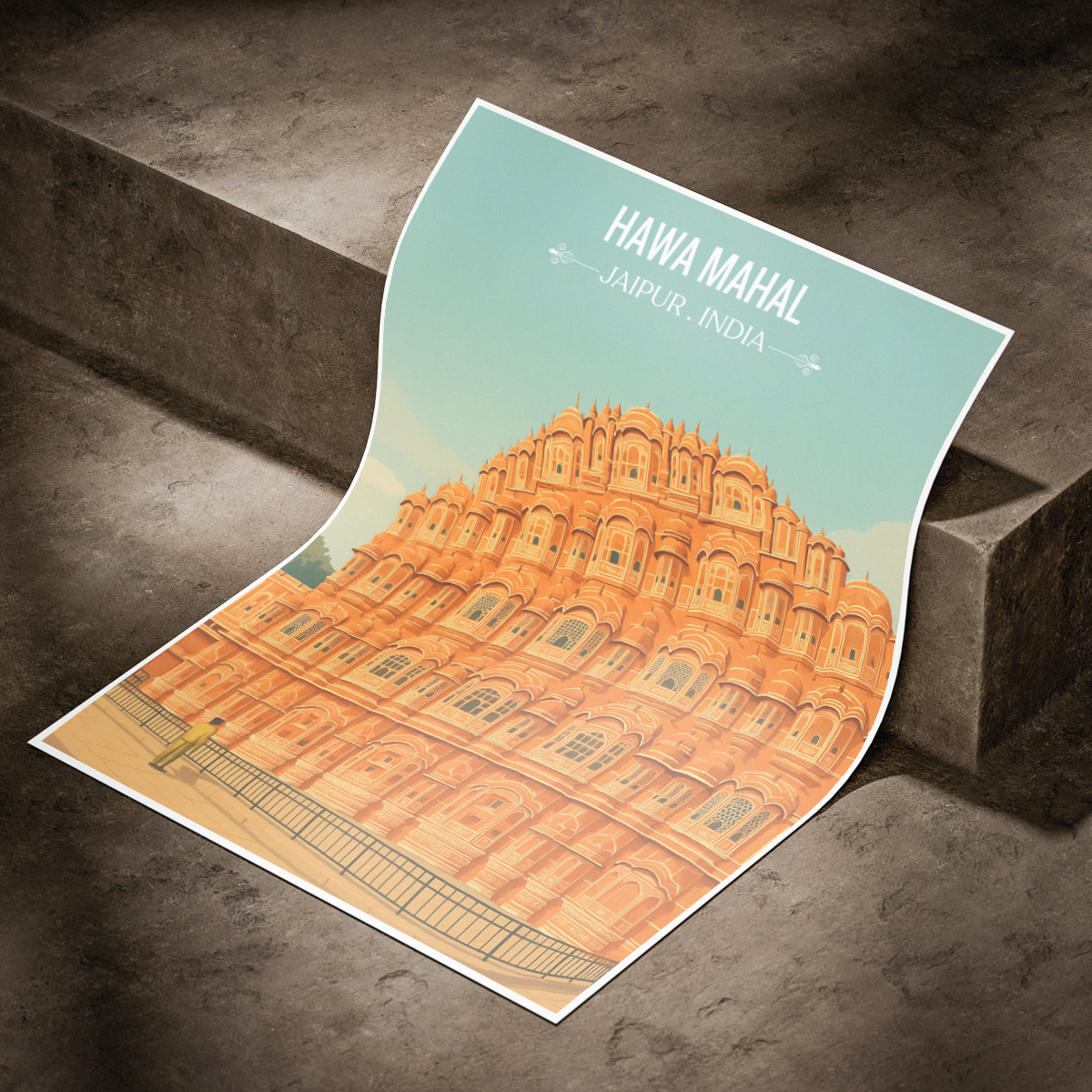 Win Palace Hawa Mahal - Jaipur - Travel Wall Art Print Poster - Art Print - Travel Art Poster