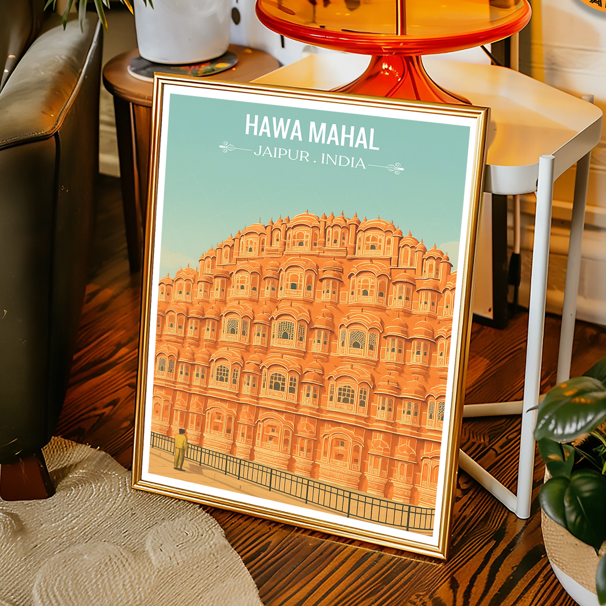 Win Palace Hawa Mahal - Jaipur - Travel Wall Art Print Poster - Art Print - Travel Art Poster