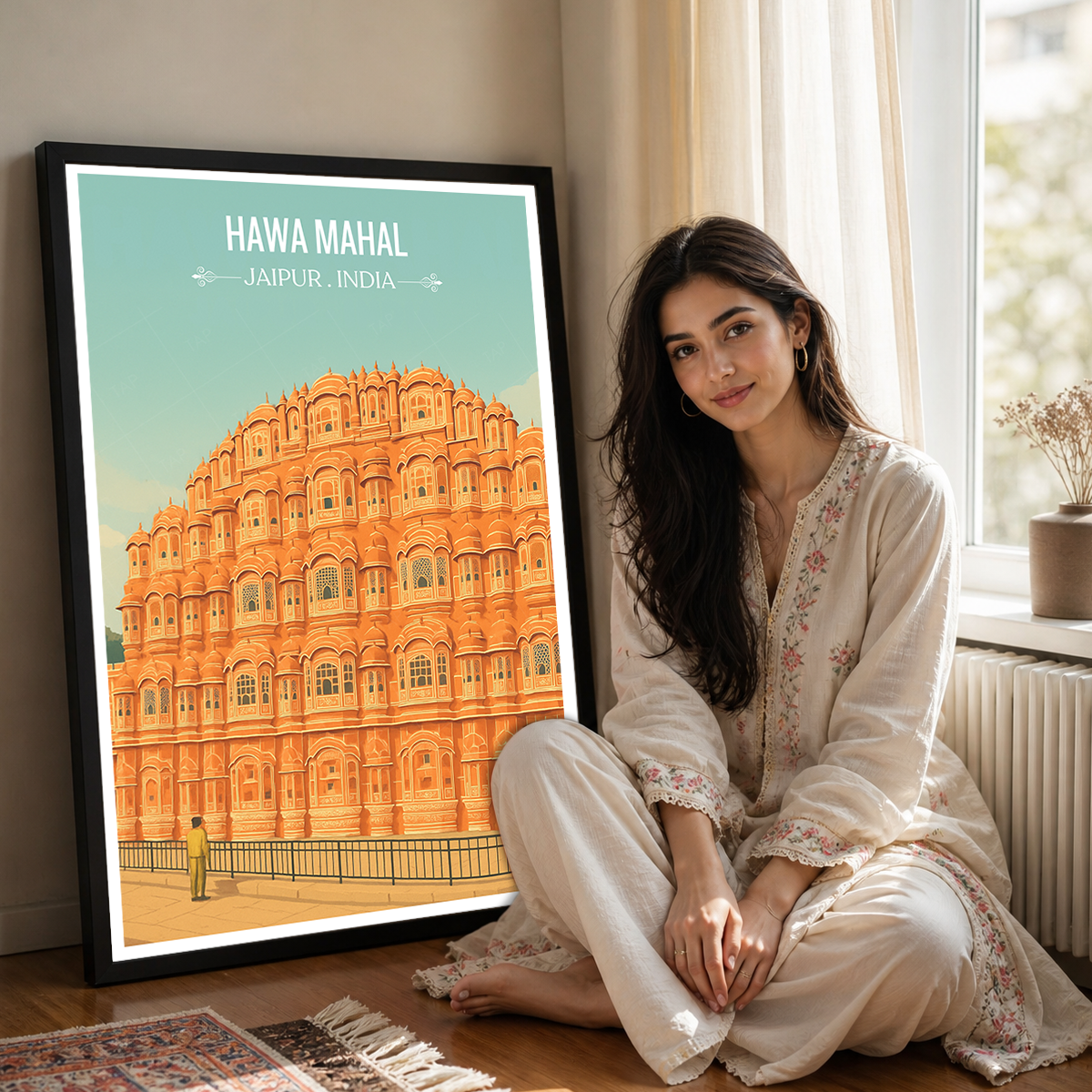 Win Palace Hawa Mahal - Jaipur - Travel Wall Art Print Poster - Art Print - Travel Art Poster