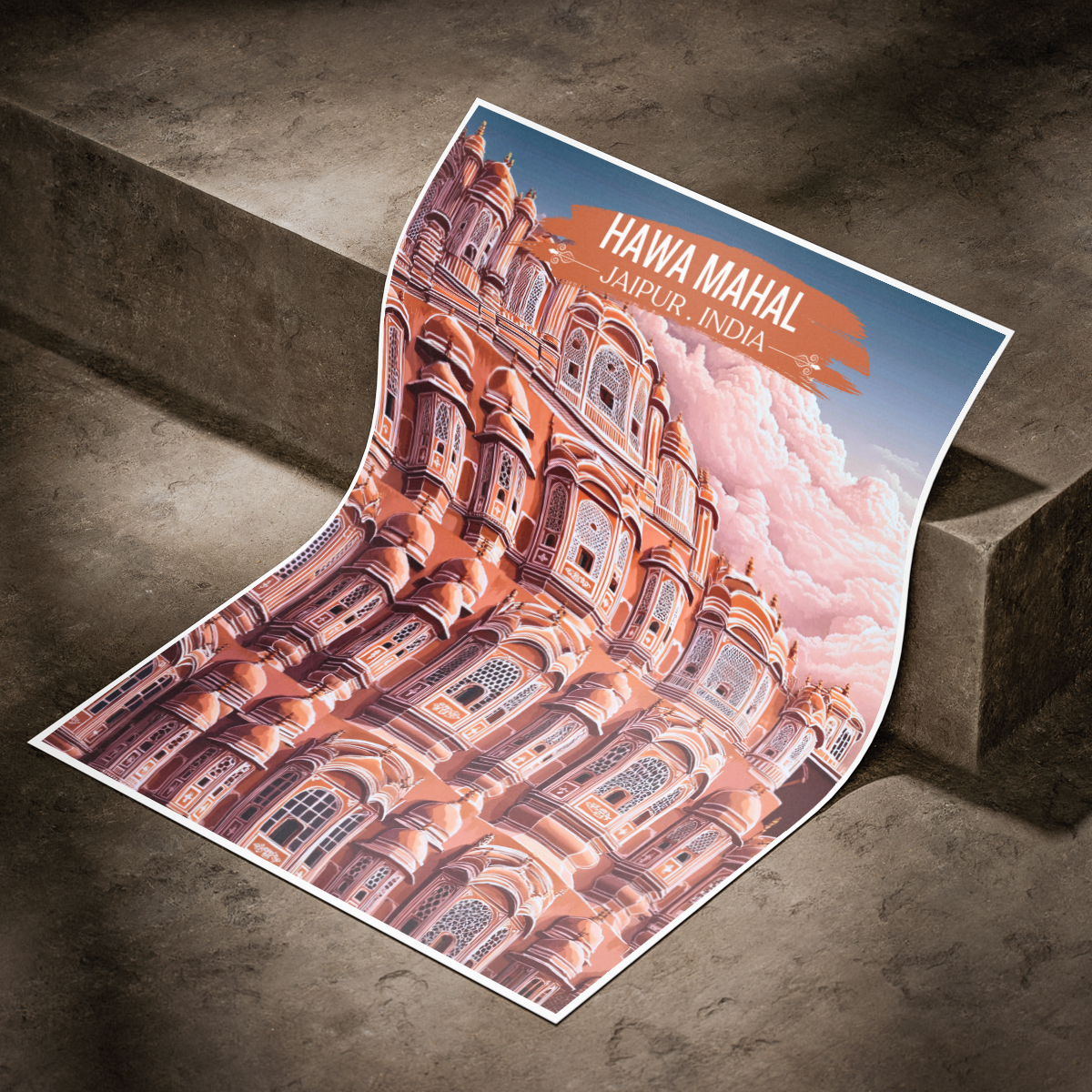 Palace of the Breeze - Jaipur - Travel Wall Art Print Poster - Art Print - Travel Art Poster