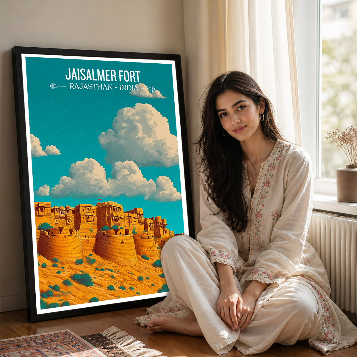 Jaisalmer Fort - Rajasthan - Travel Wall Art Print Poster - Art Print - Travel Art Poster