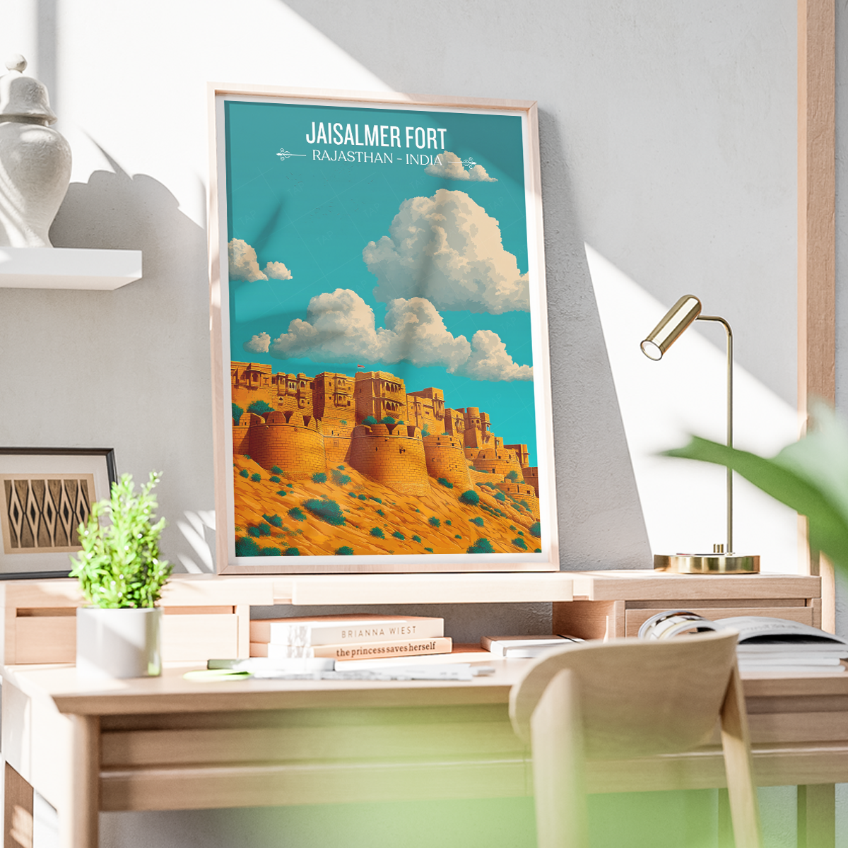 Jaisalmer Fort - Rajasthan - Travel Wall Art Print Poster - Art Print - Travel Art Poster