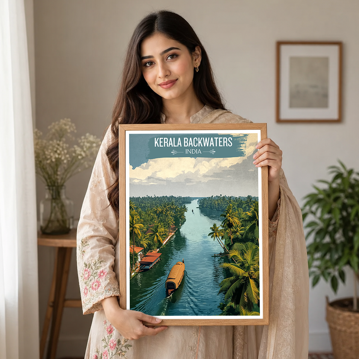 Kerala Backwaters - India - Travel Wall Art Print Poster - Art Print - Travel Art Poster