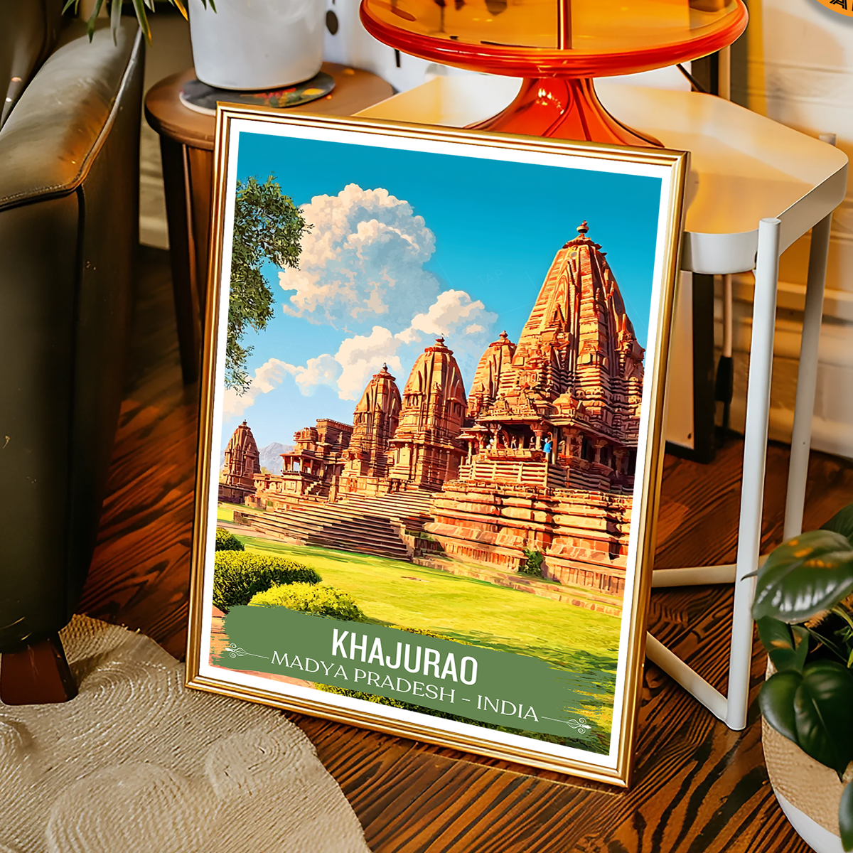 Khajurao - Madya Pradesh - Travel Wall Art Print Poster - Art Print - Travel Art Poster