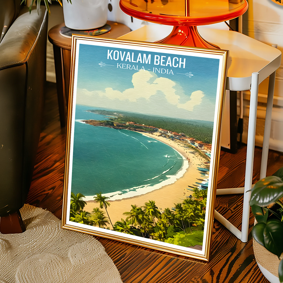 Kovalam Beach - Kerala - India - Travel Wall Art Print Poster - Art Print - Travel Art Poster