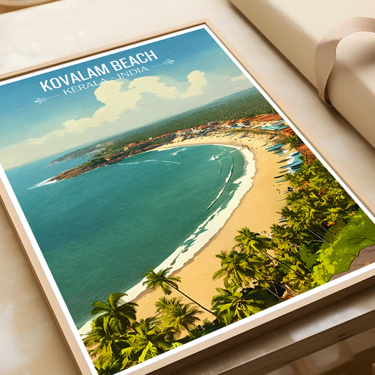 Kovalam Beach - Kerala - India - Travel Wall Art Print Poster - Art Print - Travel Art Poster