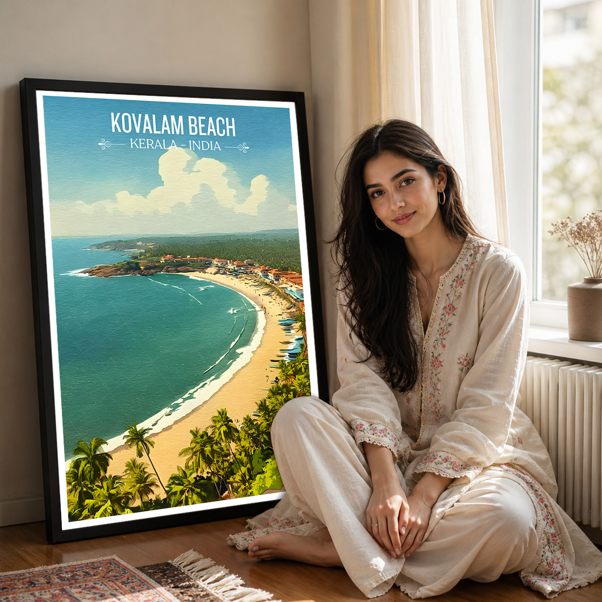 Kovalam Beach - Kerala - India - Travel Wall Art Print Poster - Art Print - Travel Art Poster