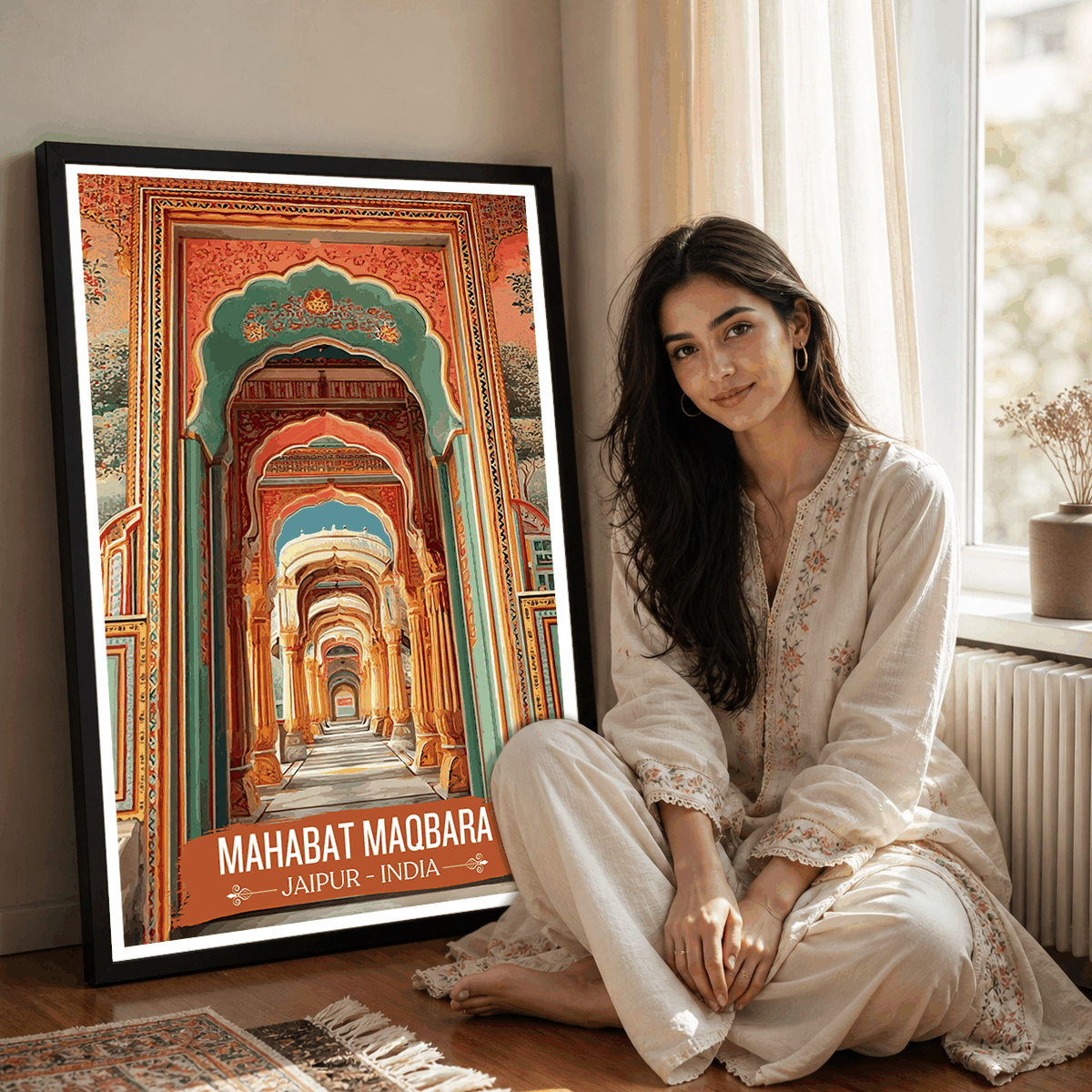 Mahabt Maqbara travel poster – artwork presentation view 4