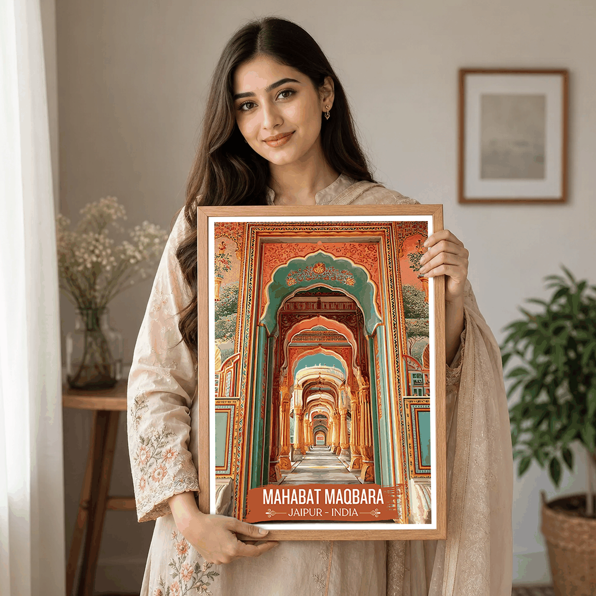 Mahabt Maqbara travel poster – artwork presentation view 5