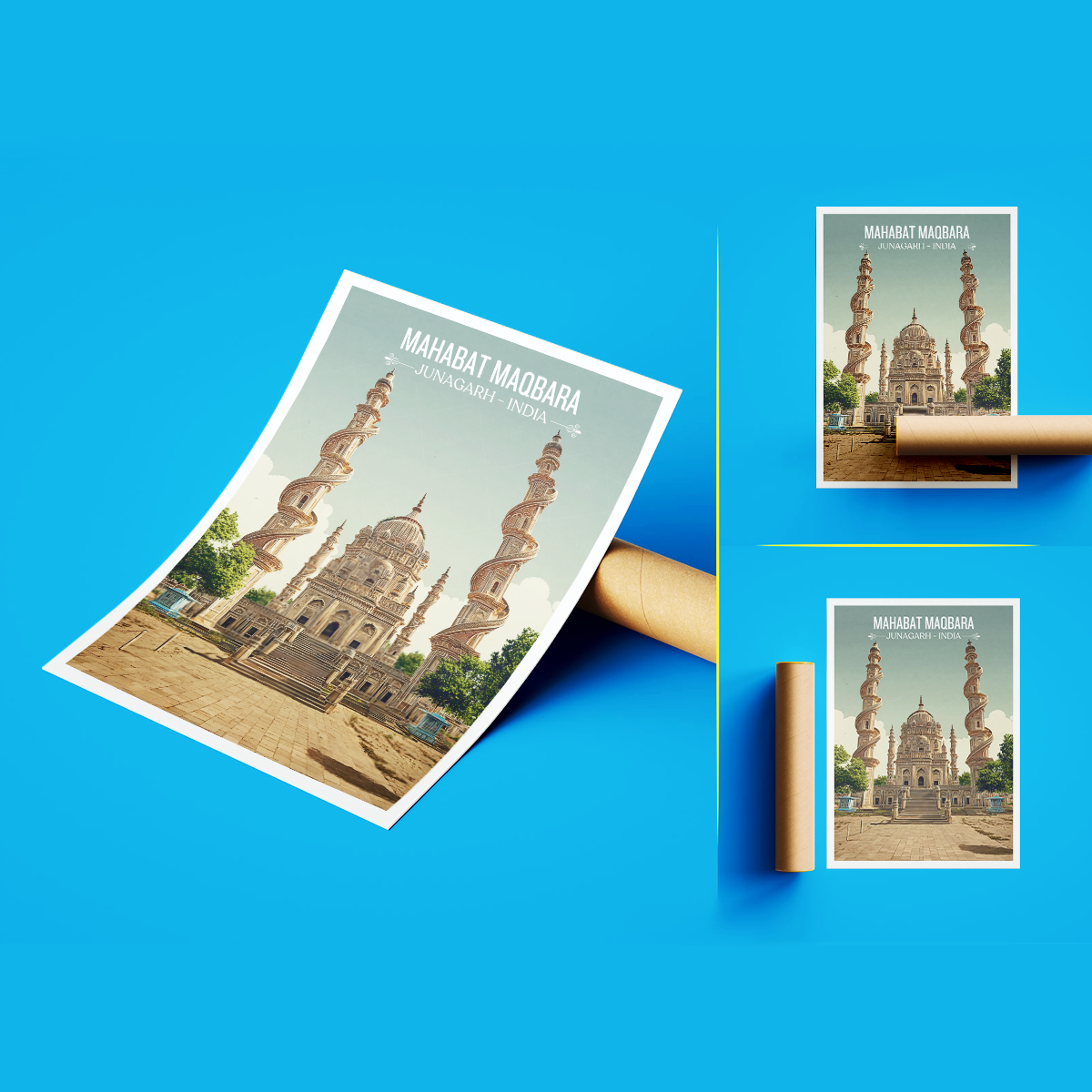 Mahabt Maqbara - Junagarh - India - Travel Wall Art Print Poster - Art Print - Travel Art Poster