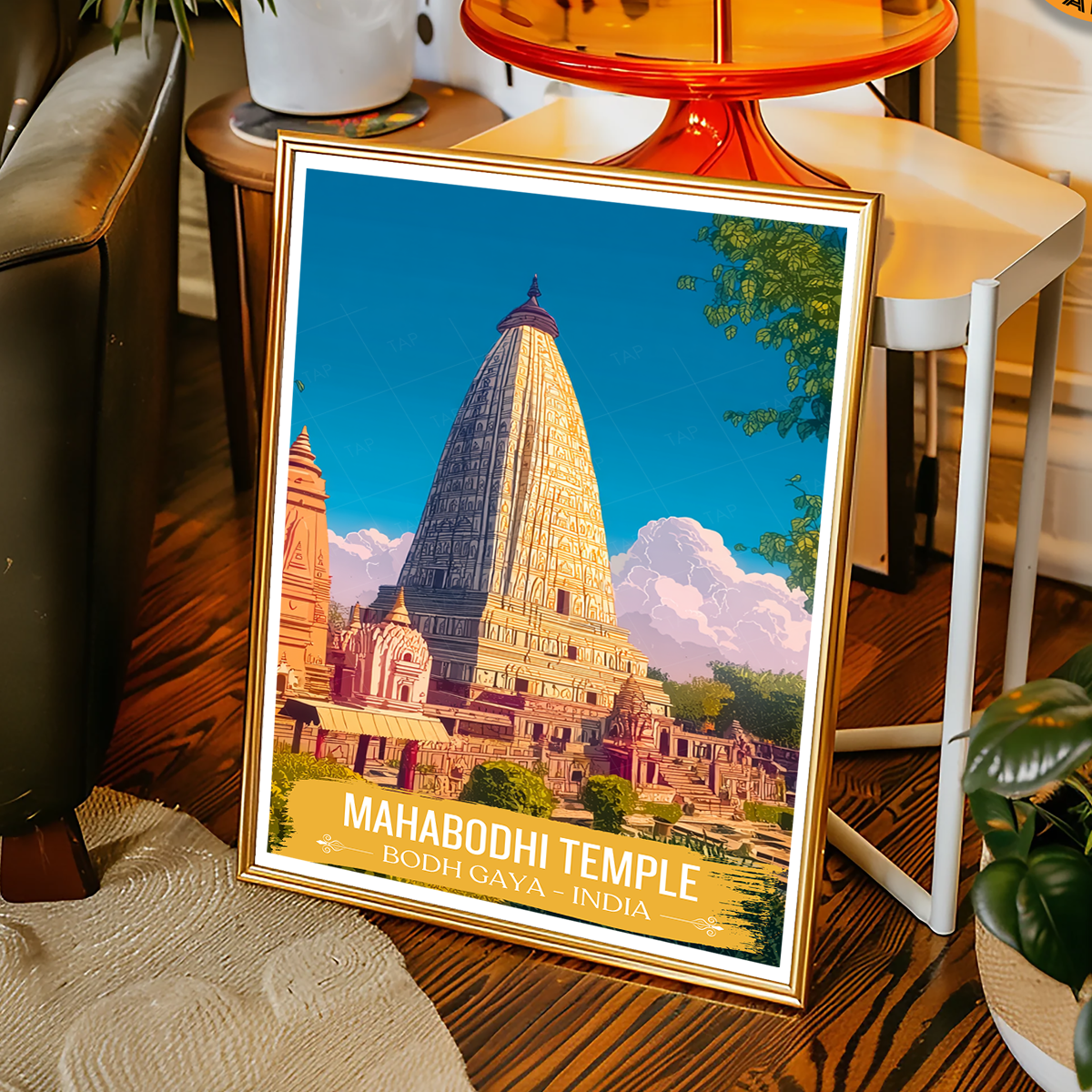 Mahabodhi Temple - Bodh Gaya - India - Travel Wall Art Print Poster - Art Print - Travel Art Poster