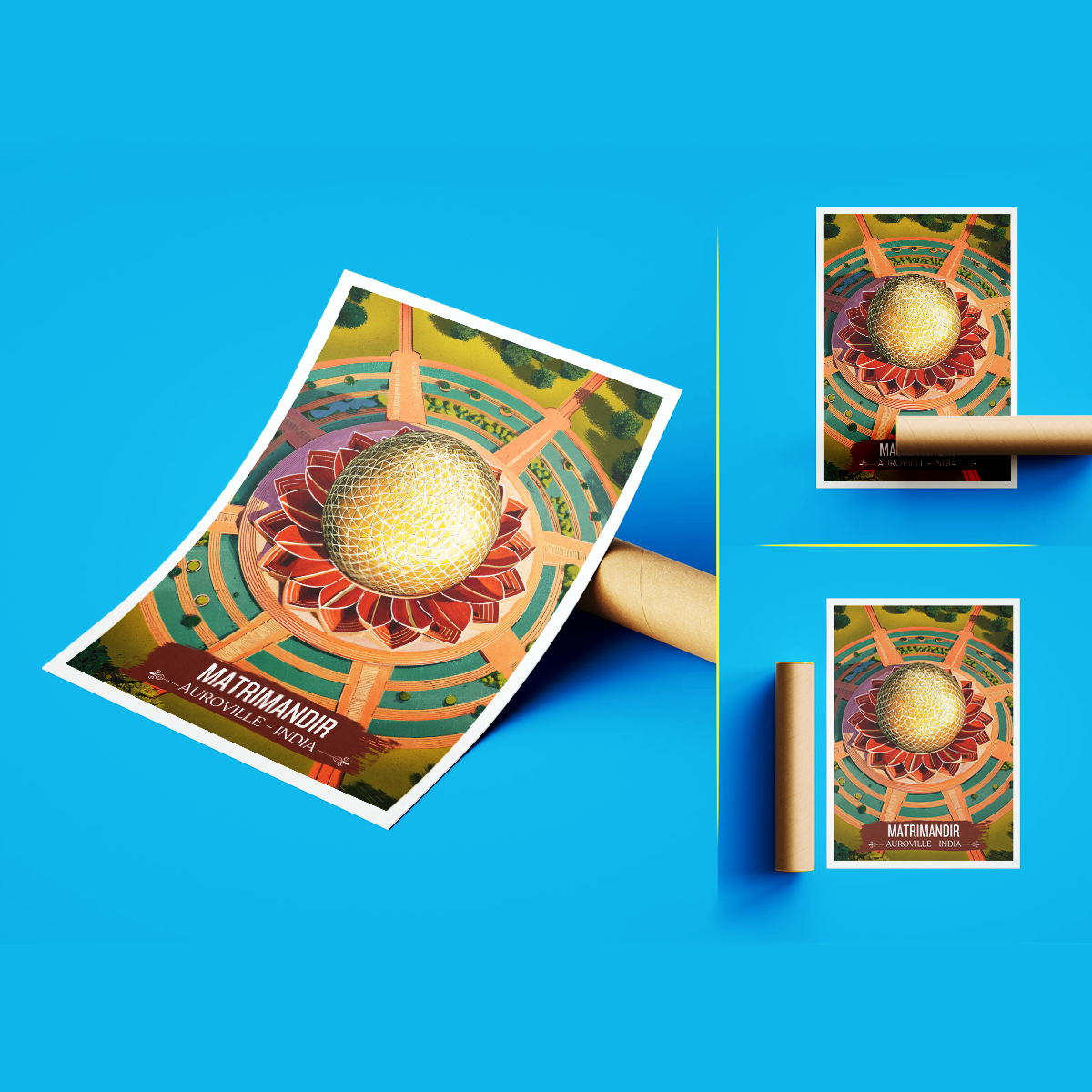 Matrimandir - Auroville - India - Travel Wall Art Print Poster - Art Print - Travel Art Poster
