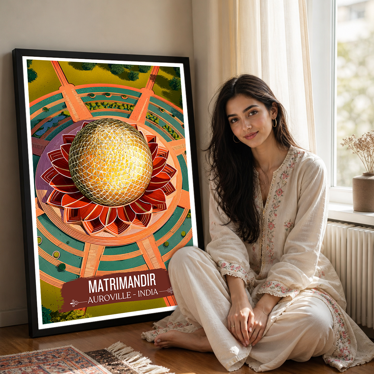 Matrimandir - Auroville - India - Travel Wall Art Print Poster - Art Print - Travel Art Poster