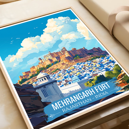 Mehrangarh Fort - Rajasthan - India - Travel Wall Art Print Poster - Art Print - Travel Art Poster