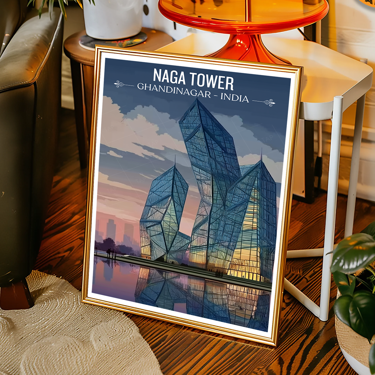 Naga Tower - Chandinagar - India - Travel Wall Art Print Poster - Art Print - Travel Art Poster
