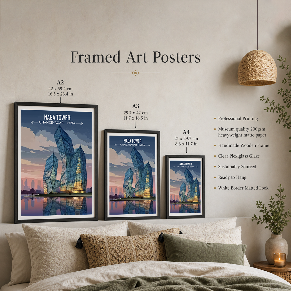 Naga Tower - Chandinagar - India - Travel Wall Art Print Poster - Art Print - Travel Art Poster