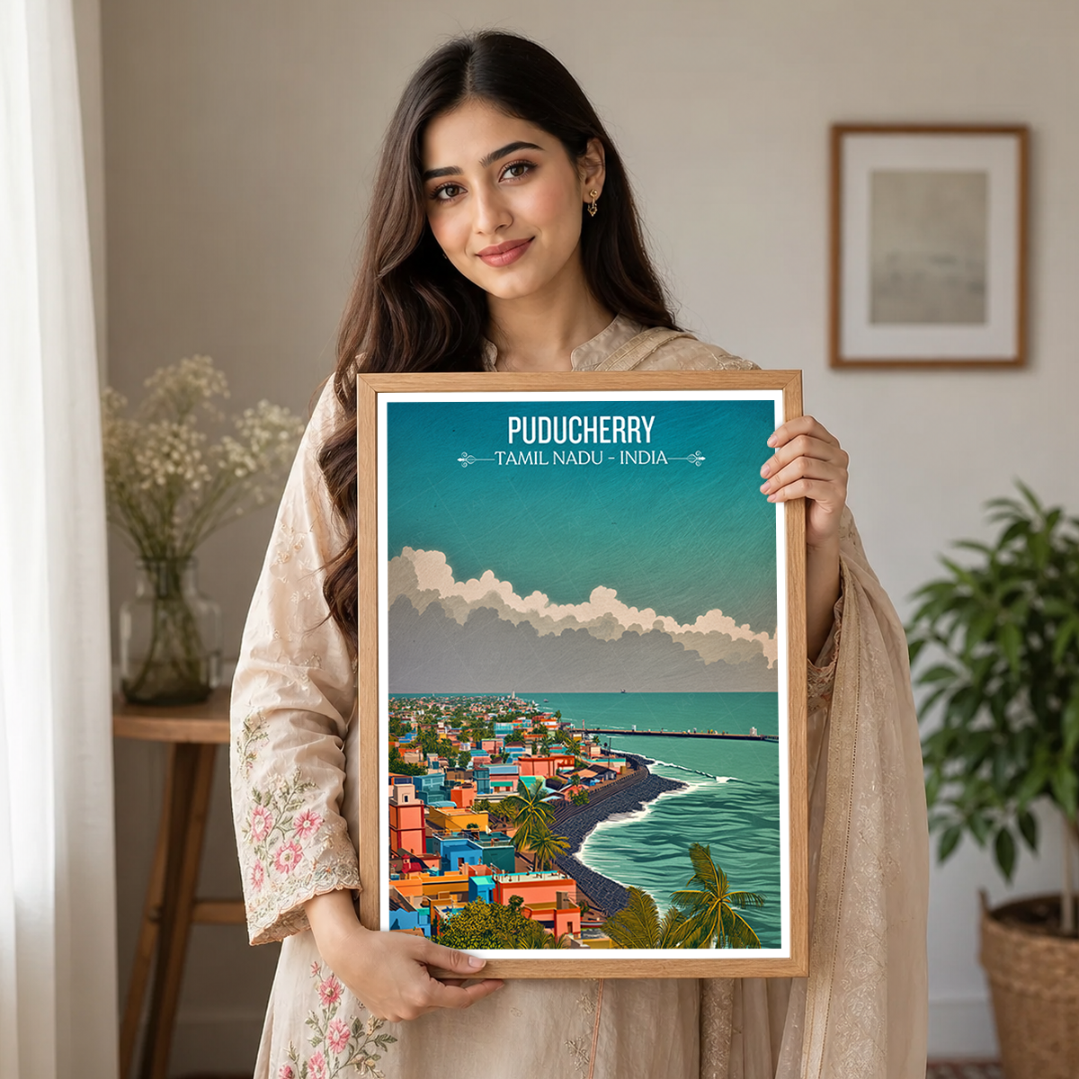 Puducherry - Tamil Nadu - India - Travel Wall Art Print Poster - Art Print - Travel Art Poster