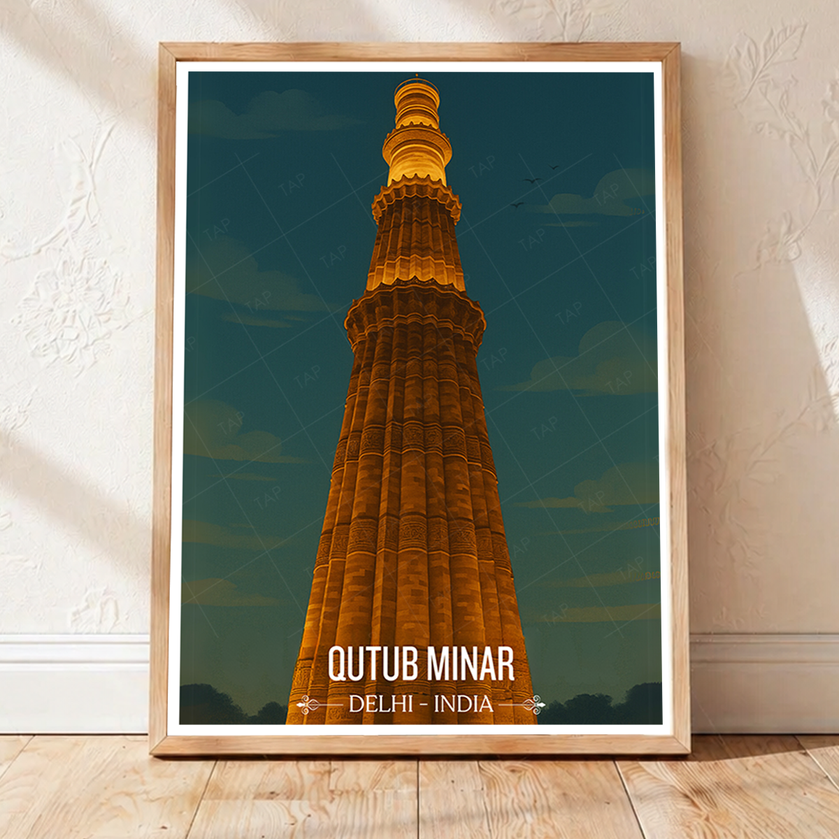 Qutb Minar Vijay Stambh - Delhi - India - Travel Wall Art Print Poster - Art Print - Travel Art Poster