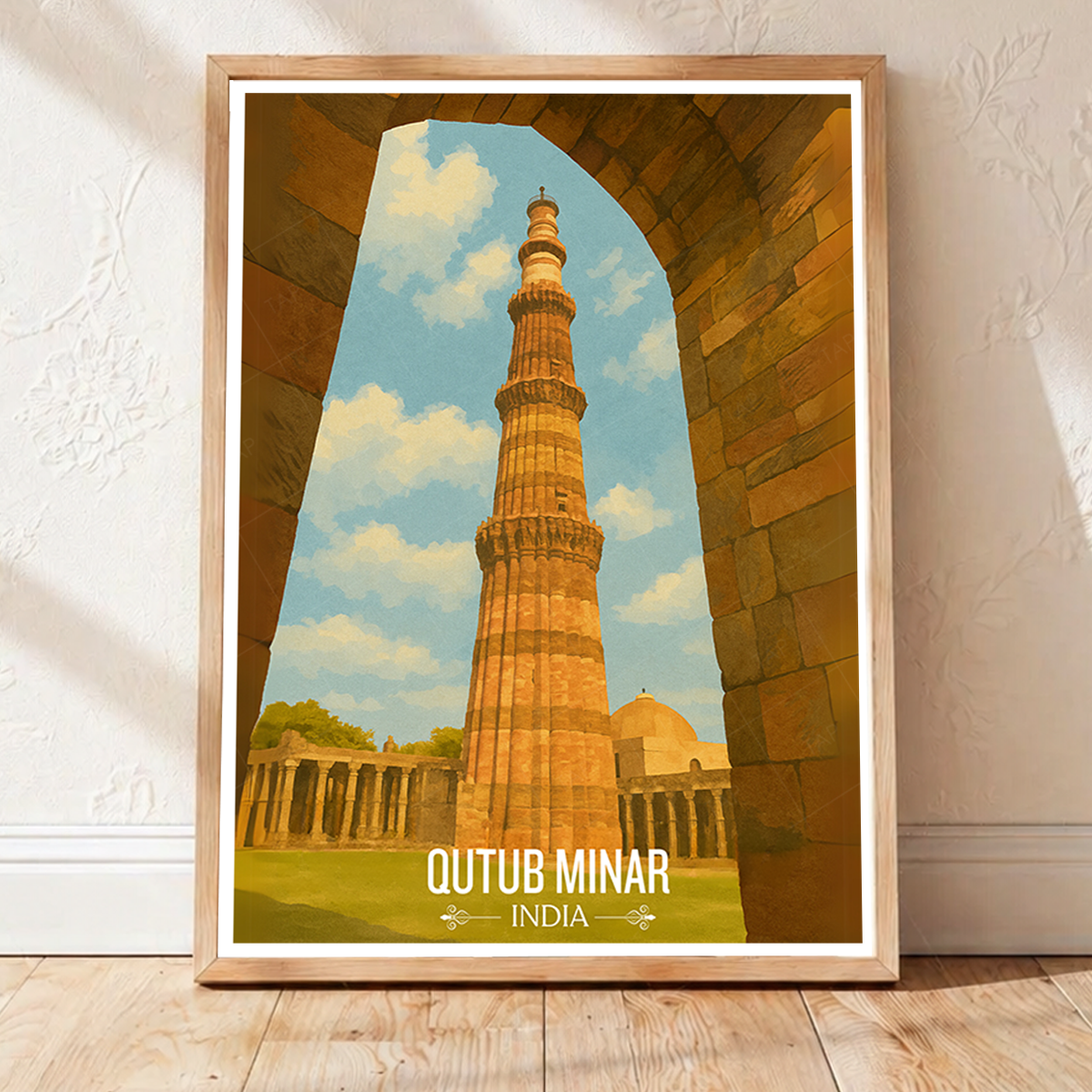 Vishnu Stambh - Delhi - India - Travel Wall Art Print Poster - Art Print - Travel Art Poster