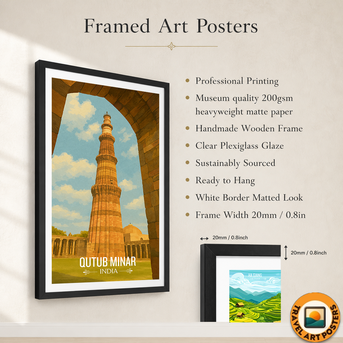 Vishnu Stambh - Delhi - India - Travel Wall Art Print Poster - Art Print - Travel Art Poster