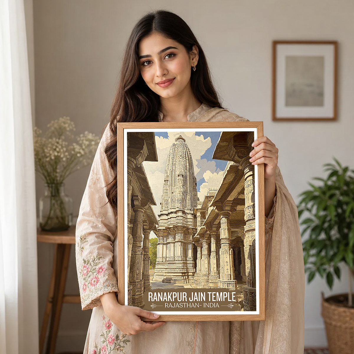 Ranakpur Jain Temple - Rajasthan - India - Travel Wall Art Print Poster - Art Print - Travel Art Poster