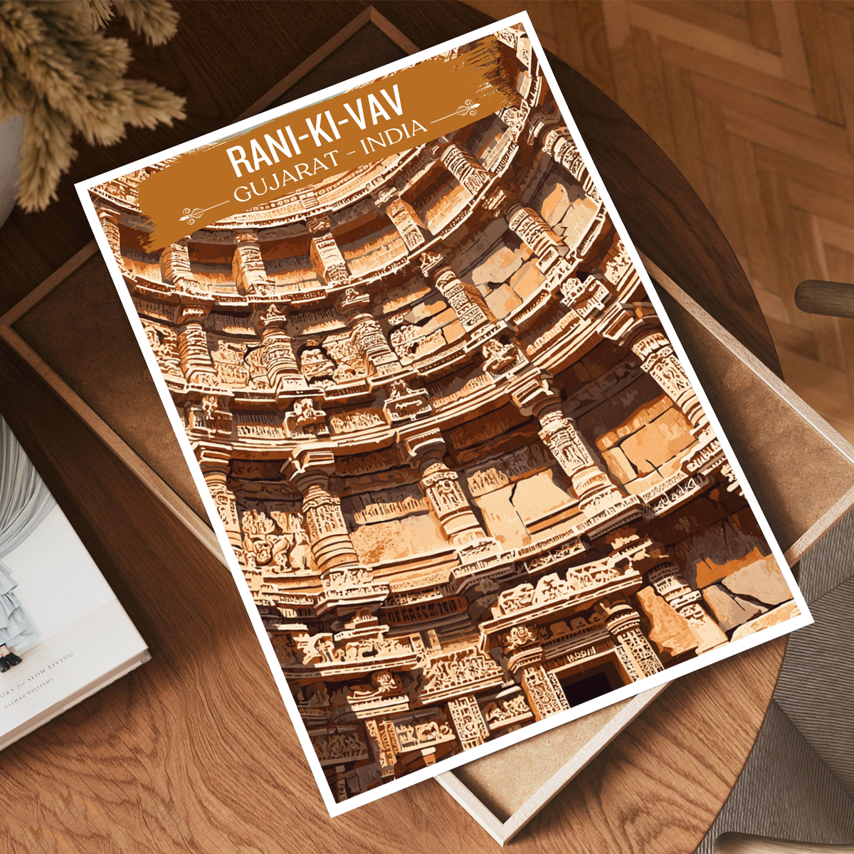 Rani-Ki-Vav - India - Travel Wall Art Print Poster - Art Print - Travel Art Poster