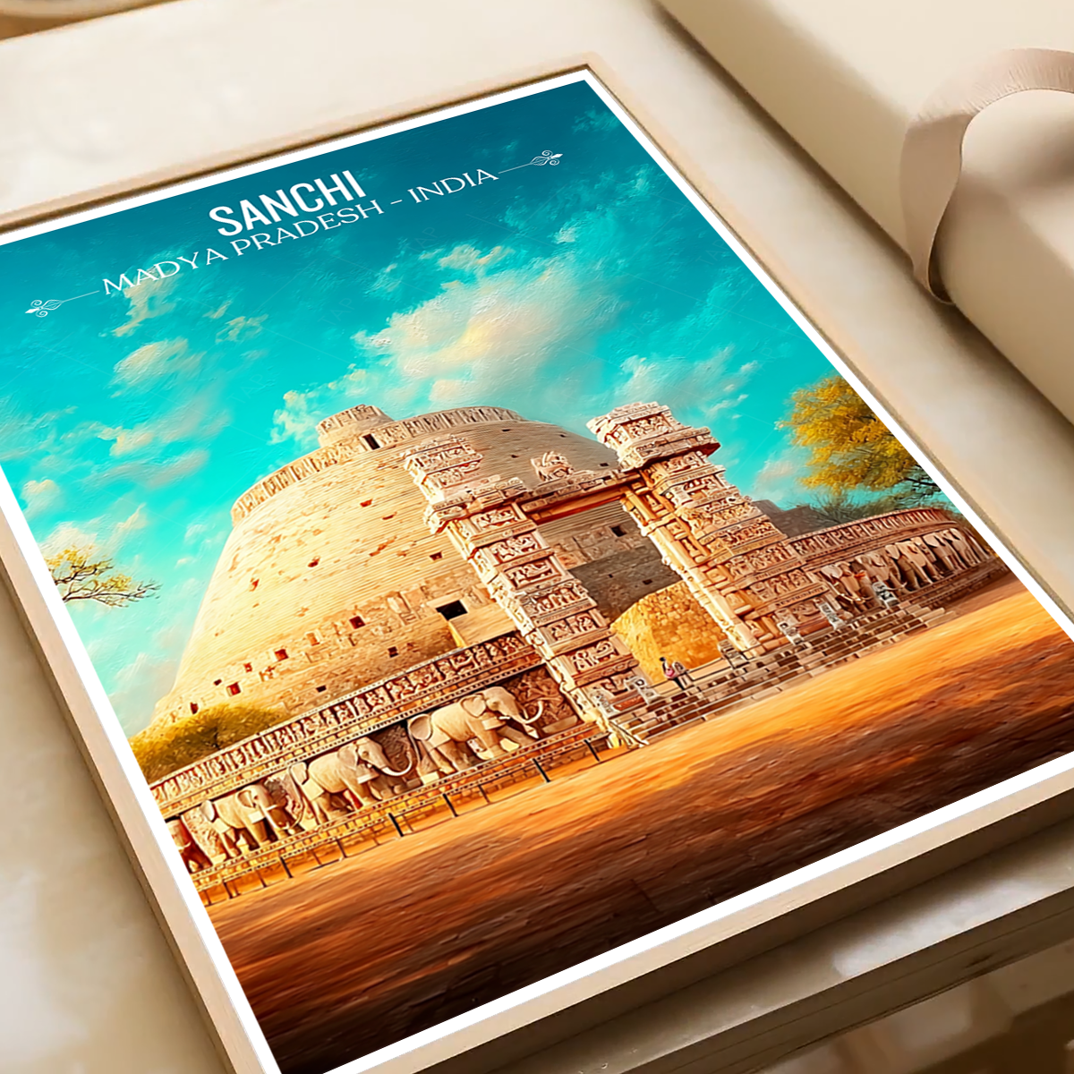 Kaknam Kakanaya Kakanava Kakanadabota Bota-Sriparvata - Madya Pradesh - India - Travel Wall Art Print Poster - Art Print - Travel Art Poster