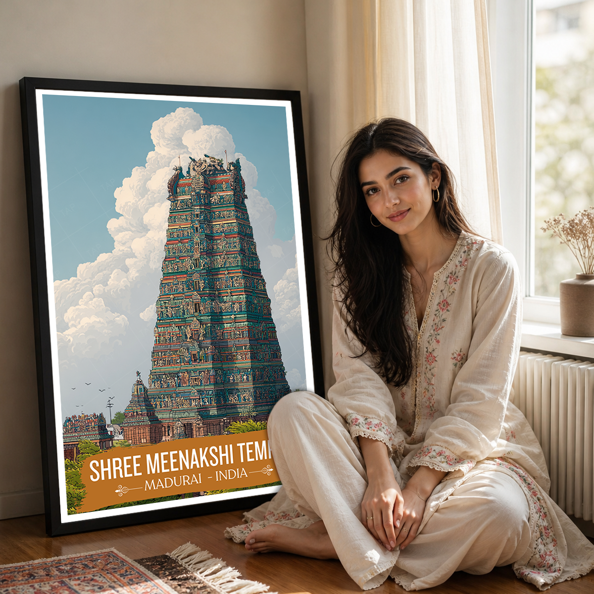 Shree Meenakshi Hindu Temple - Madurai - India - Travel Wall Art Print Poster - Art Print - Travel Art Poster