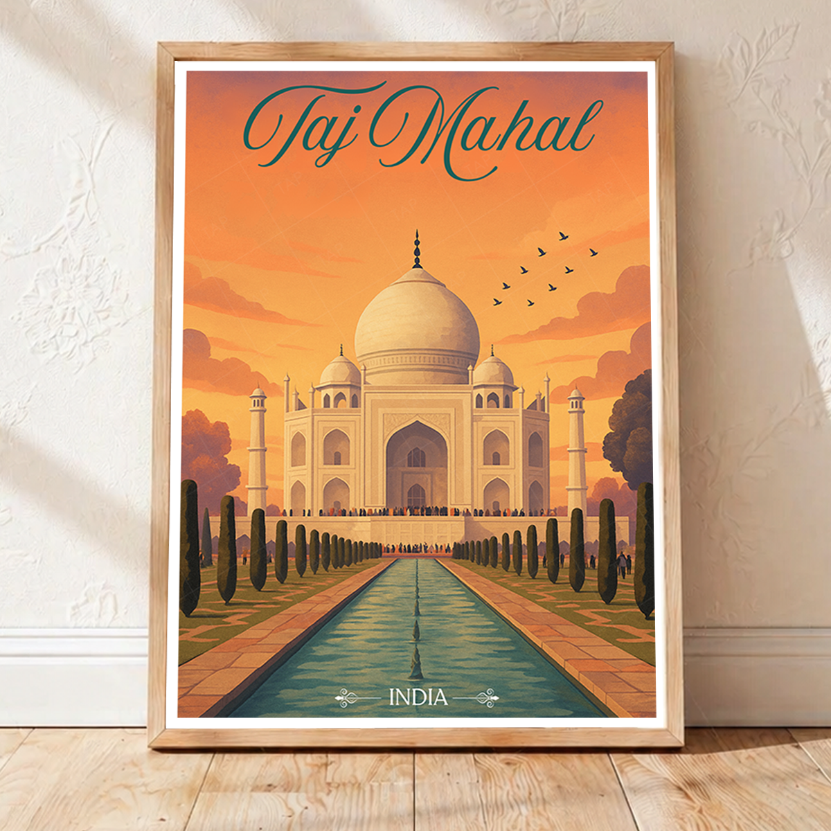 Taj Mahal Love Monument - Agra - Travel Wall Art Print Poster - Art Print - Travel Art Poster