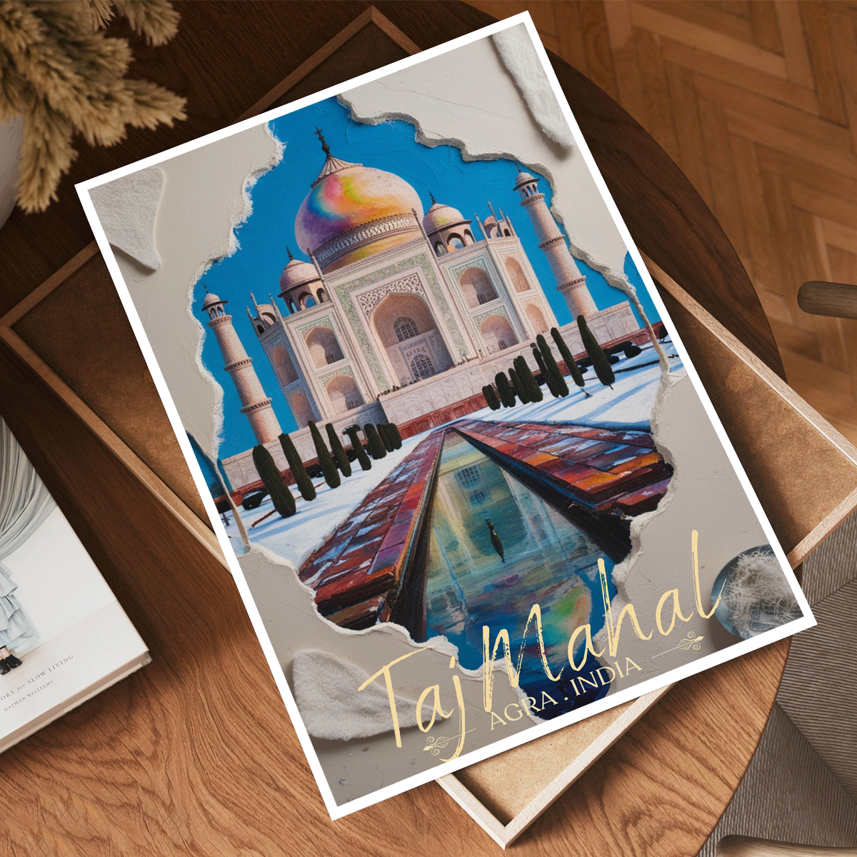 Taj Mahal - Agra - India - Travel Wall Art Print Poster - Art Print - Travel Art Poster