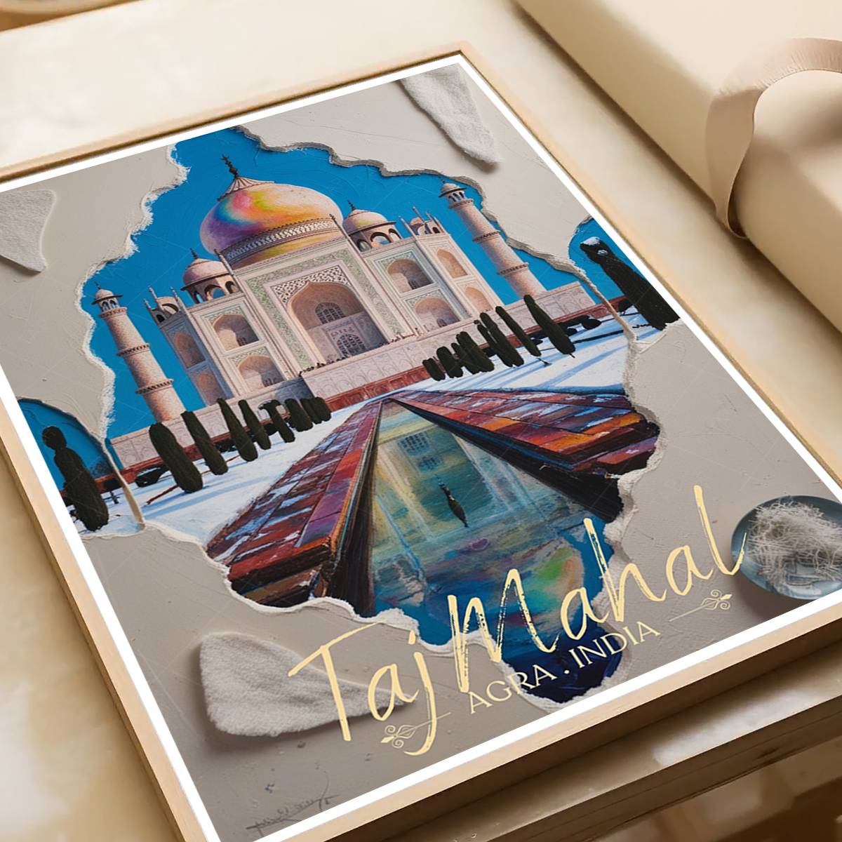 Taj Mahal - Agra - India - Travel Wall Art Print Poster - Art Print - Travel Art Poster