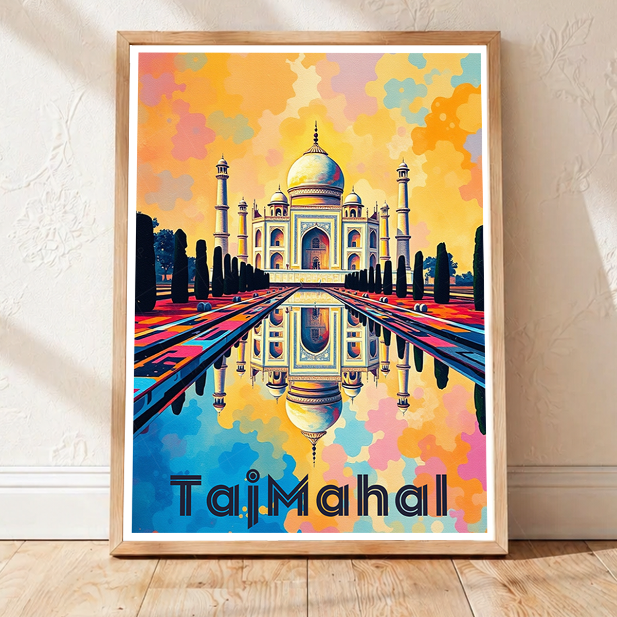 The Taj White Pearl - Agra - India - Travel Wall Art Print Poster - Art Print - Travel Art Poster