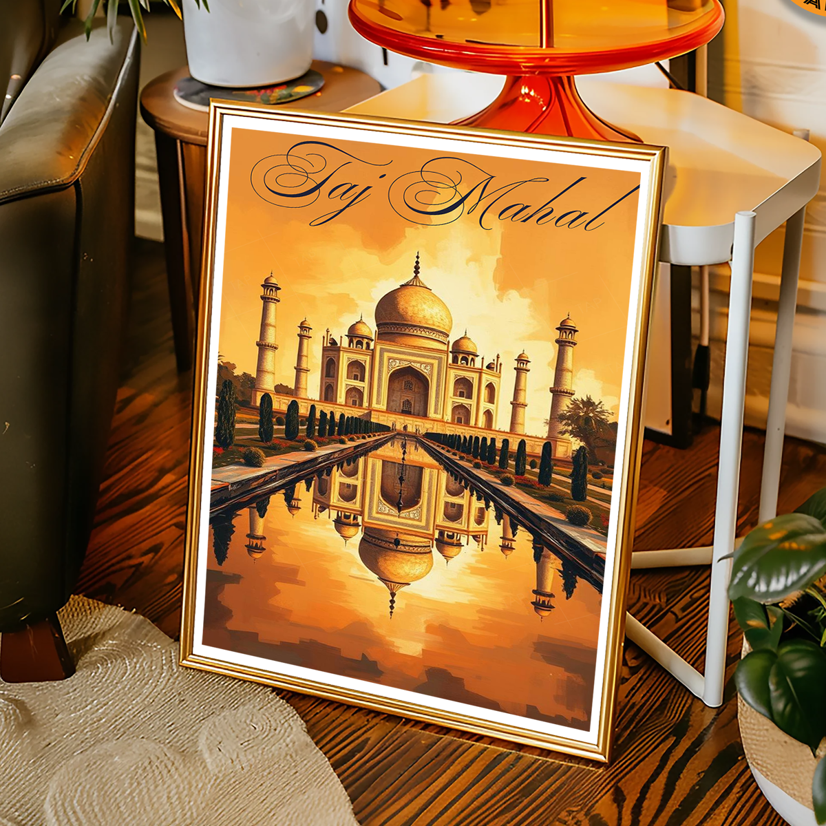 Love of Taj Mahal - Agra - India - Travel Wall Art Print Poster - Art Print - Travel Art Poster