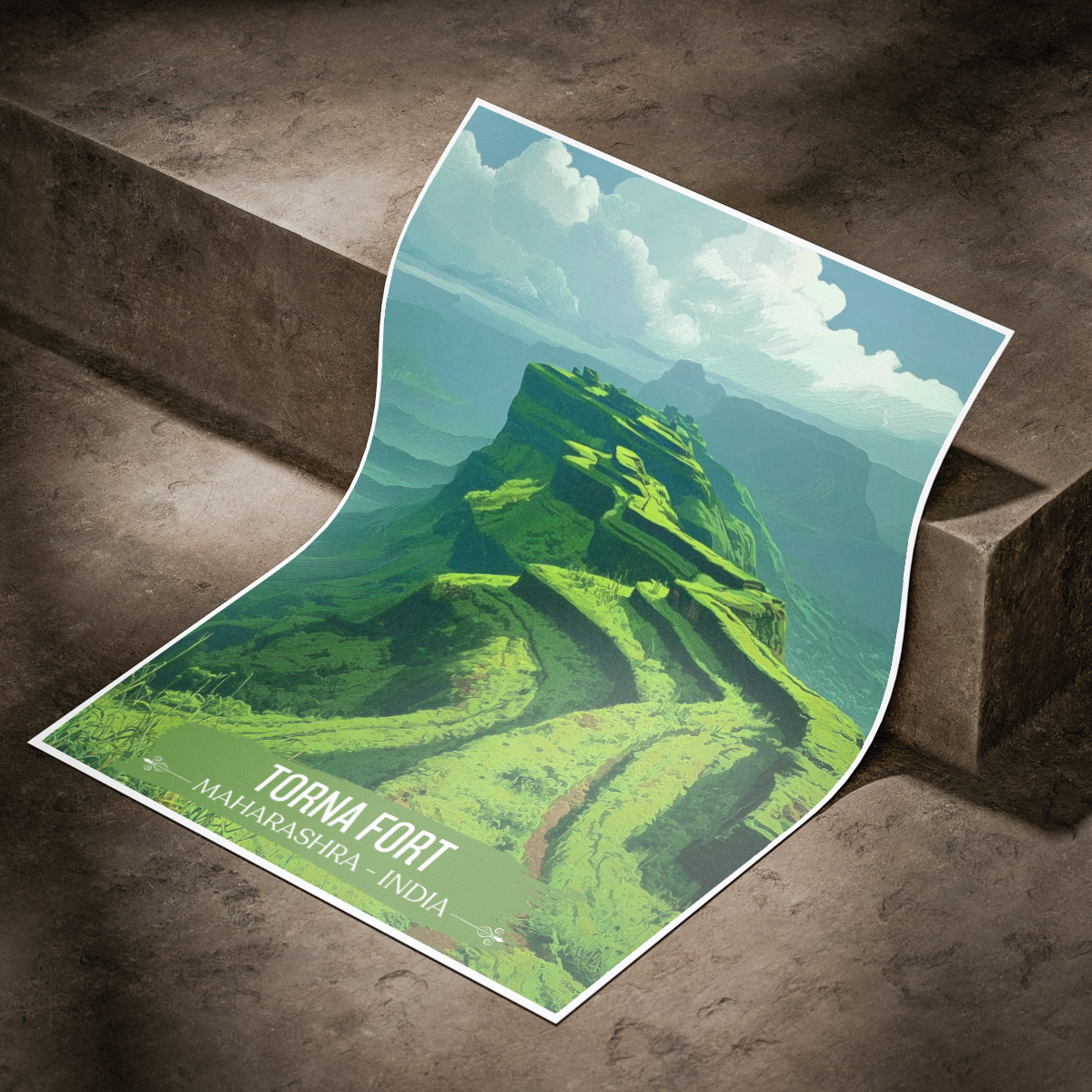 Torna Fort - Maharashra - India - Travel Wall Art Print Poster - Art Print - Travel Art Poster