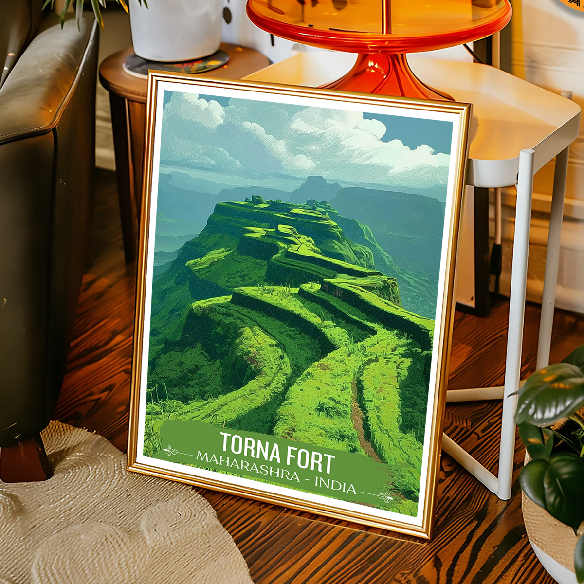 Torna Fort - Maharashra - India - Travel Wall Art Print Poster - Art Print - Travel Art Poster