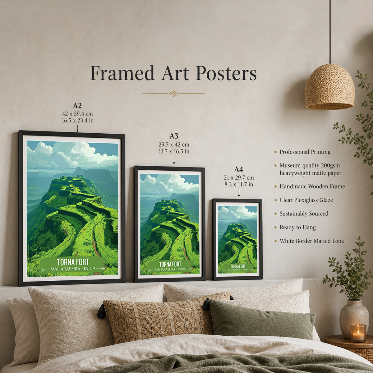 Torna Fort - Maharashra - India - Travel Wall Art Print Poster - Art Print - Travel Art Poster