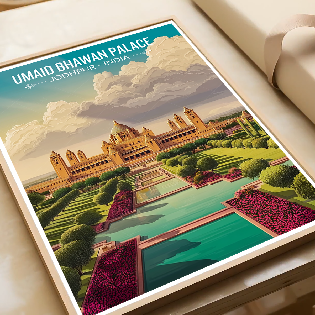 Umaid Bhawan Palace - Jodhpur - India - Travel Wall Art Print Poster - Art Print - Travel Art Poster
