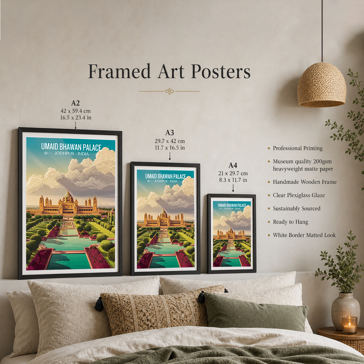 Umaid Bhawan Palace - Jodhpur - India - Travel Wall Art Print Poster - Art Print - Travel Art Poster