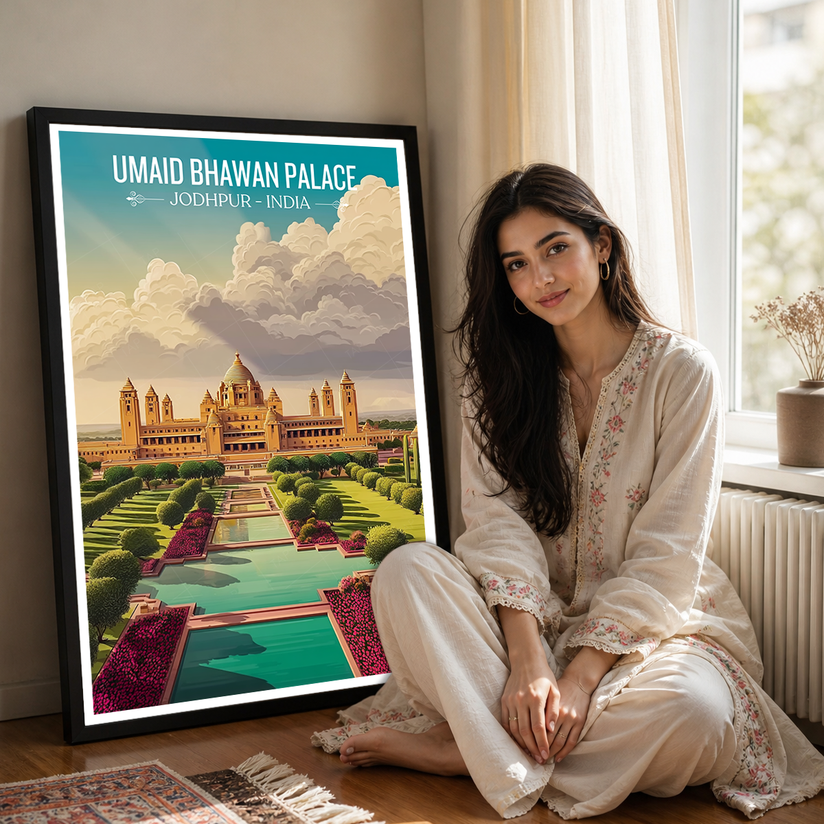Umaid Bhawan Palace - Jodhpur - India - Travel Wall Art Print Poster - Art Print - Travel Art Poster