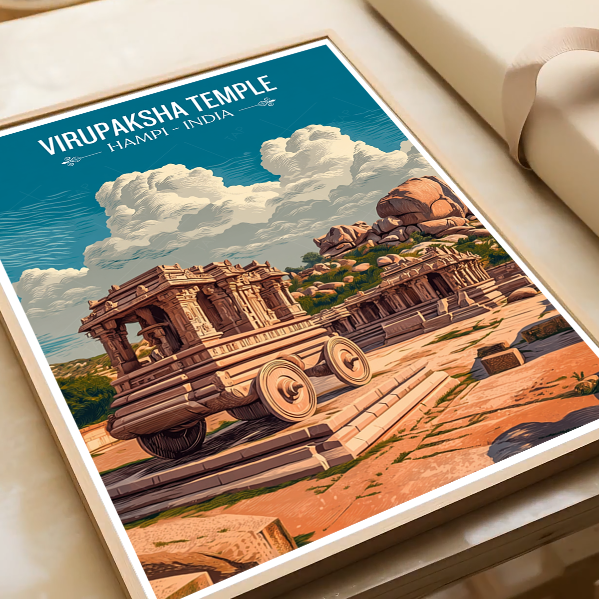 Virupaksha Temple - Hampi - India - Travel Wall Art Print Poster - Art Print - Travel Art Poster