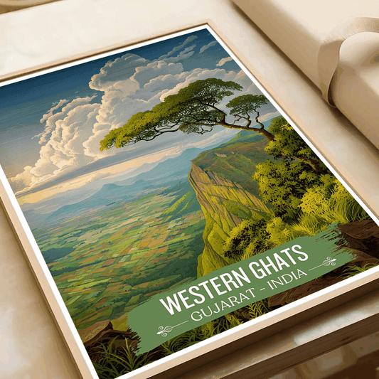Western Ghats travel poster – artwork presentation view 2