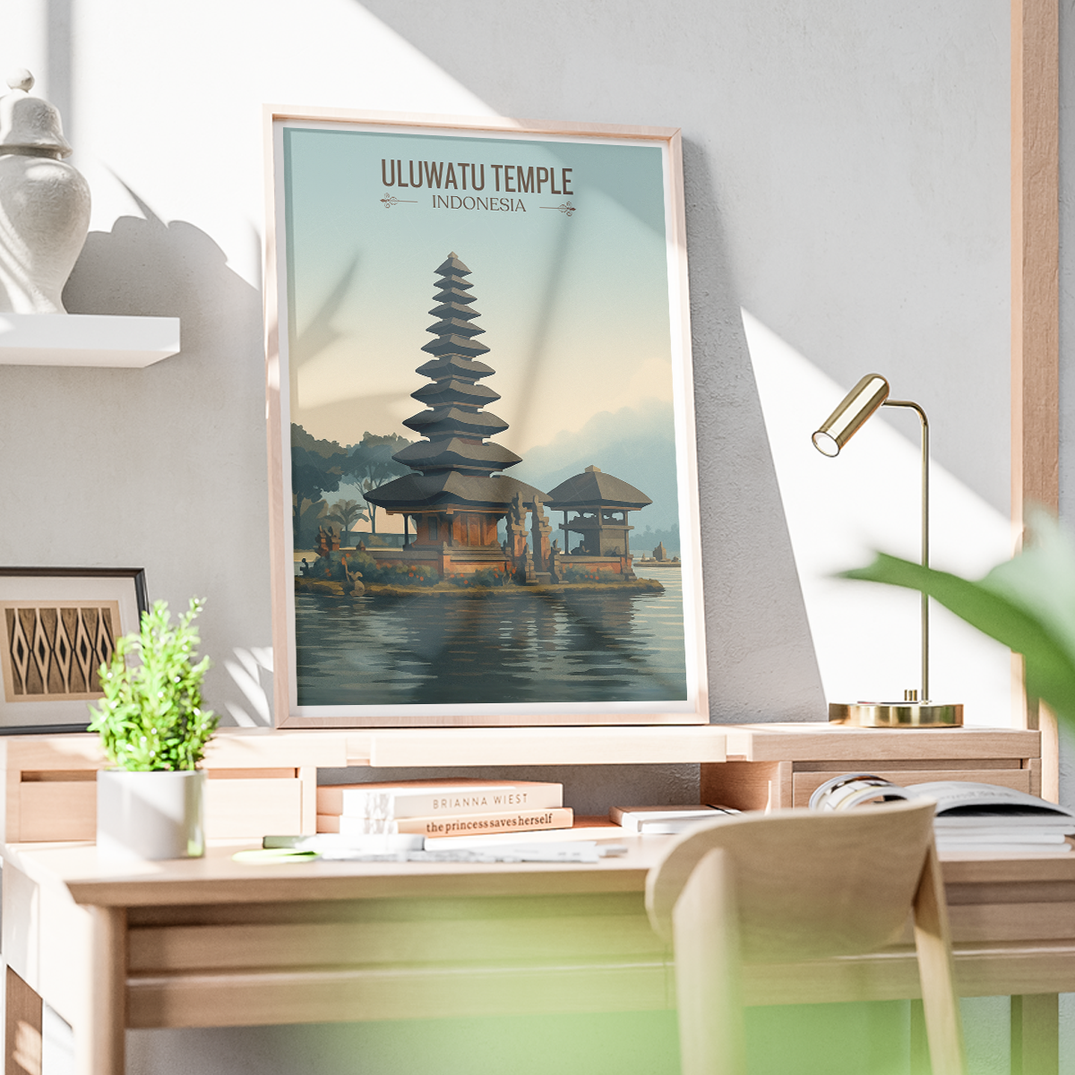 Uluwatu Temple - Indonesia - Travel Art Wall Deco Poster - Art Print - Travel Art Poster