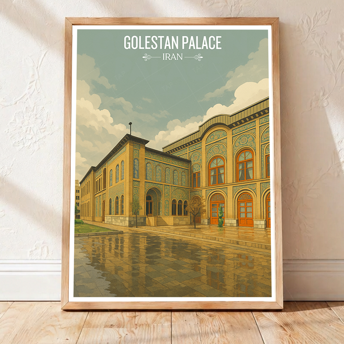 Golestan Palace - Iran - Travel Art Wall Deco Poster - Art Print - Travel Art Poster