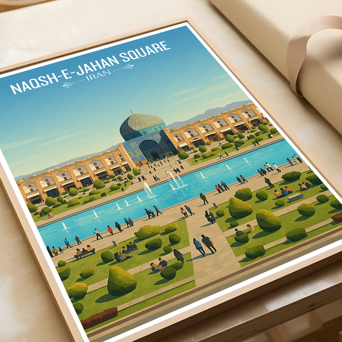 Naqsh-e-Jahan Square - Isfahan - Iran - Travel Art Wall Deco Poster - Art Print - Travel Art Poster