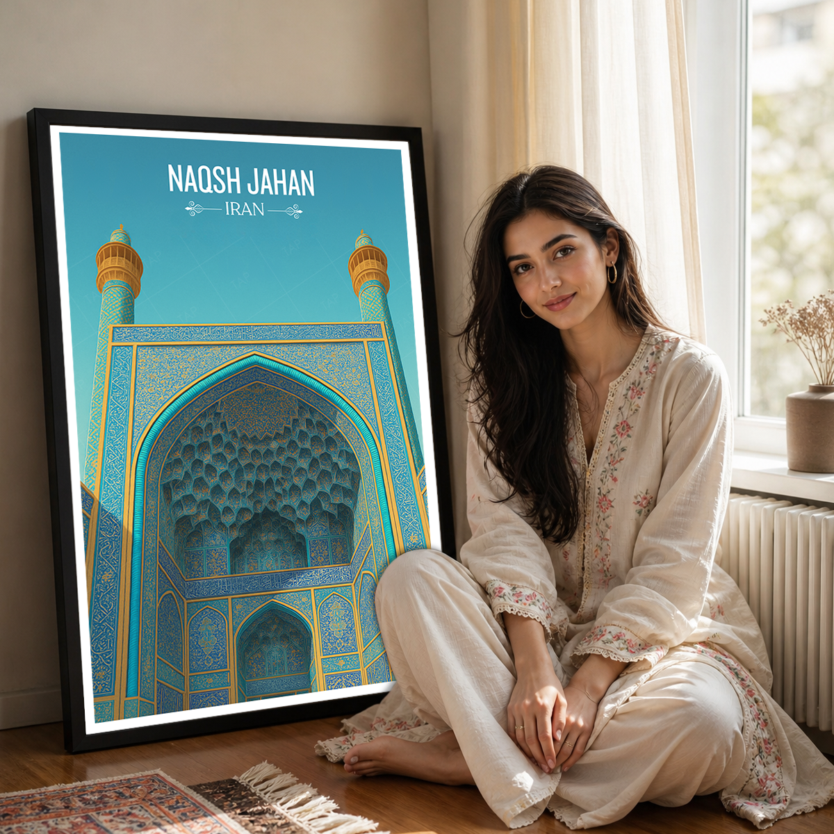 Naqsh-e-Jahan - Iran - Travel Art Wall Deco Poster - Art Print - Travel Art Poster