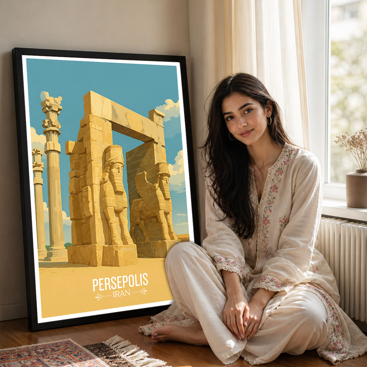 Perspolis - Iran - Travel Art Wall Deco Poster - Art Print - Travel Art Poster
