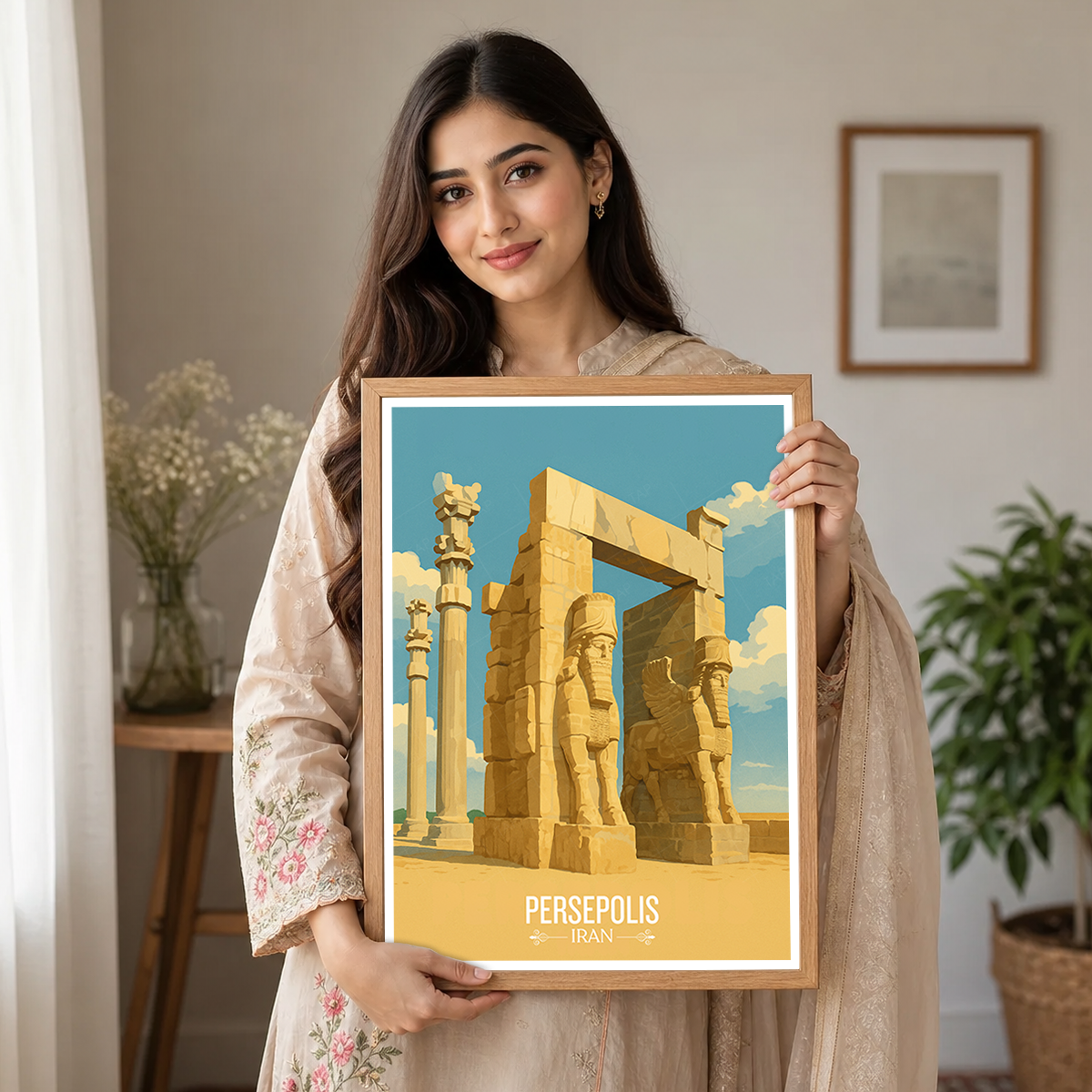 Perspolis - Iran - Travel Art Wall Deco Poster - Art Print - Travel Art Poster