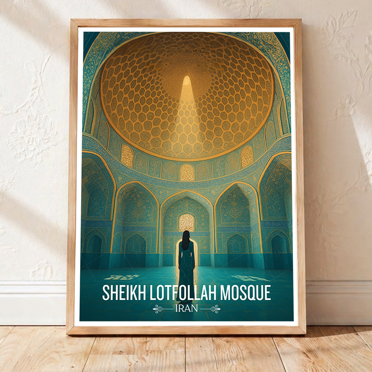 Sheikh Lotfollah Mosque - Iran - Travel Art Wall Deco Poster - Art Print - Travel Art Poster