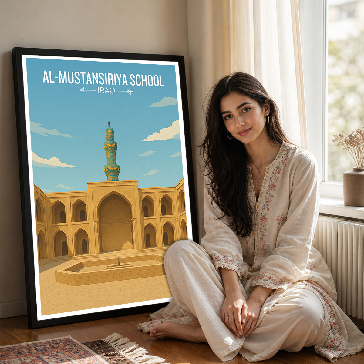 Al-Mustansiriya School - Iraq - Travel Art Wall Deco Poster - Art Print - Travel Art Poster